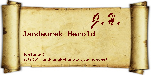 Jandaurek Herold névjegykártya